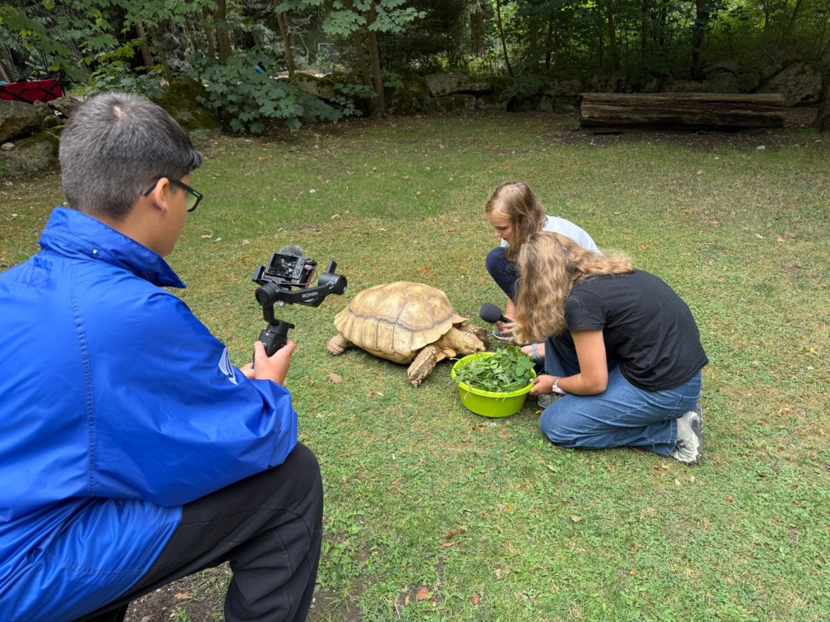 Der schuppige Teil des Filmworkshops im Augsburger Zoo. Photo: Maximilian Fuchs